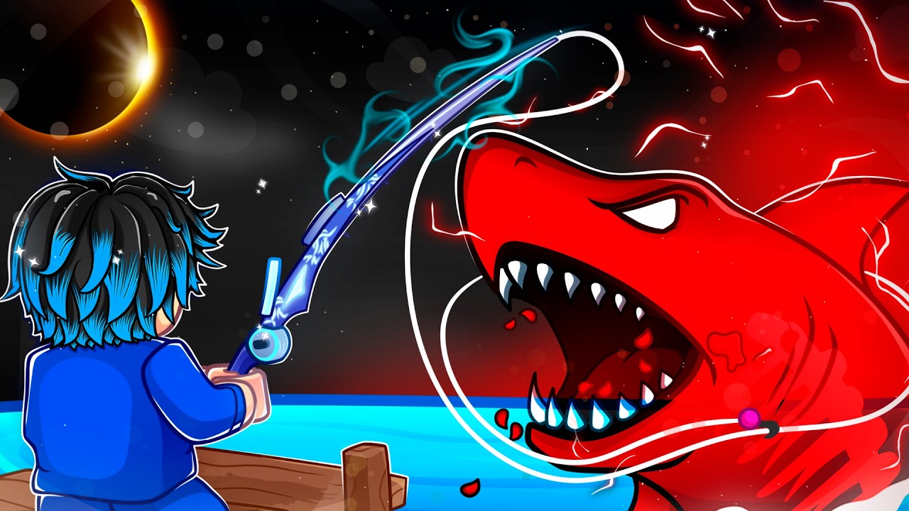 Hunting the NEW Blood Phantom Megalodon on Roblox Fisch