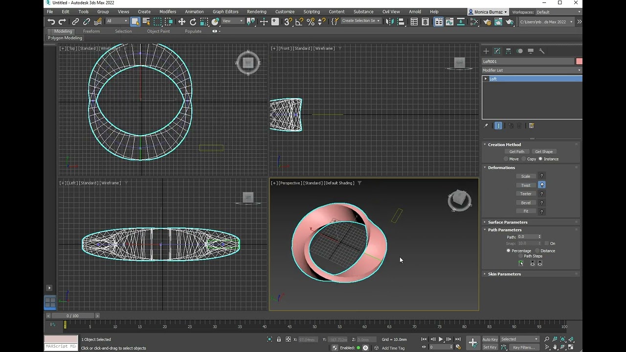 3dsMax | cinta de möbius