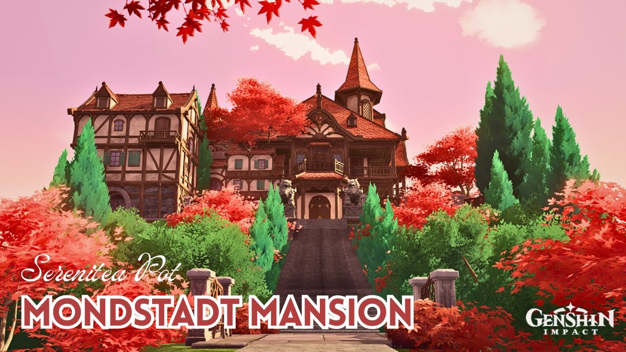 Mondstadt Mansion ✨ ( W/ ID ) || Serenitea pot #genshinimpact #genshinteapot #genshin #games