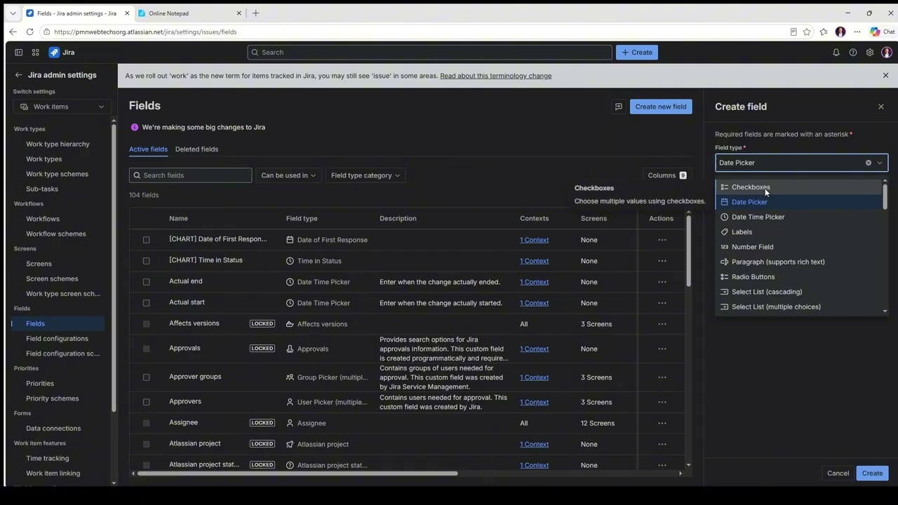Как создать пользовательские поля в Jira