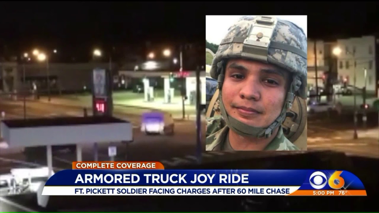 Soldier on training mission accused of stealing armored military vehicle