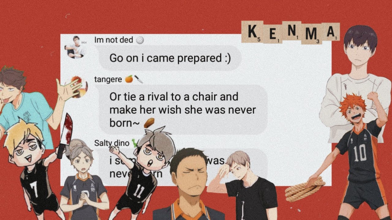 Haikyuu Text Lyric Prank  ‣  [ Yandere Rap Battle ]  ~ ft. Hinata & Atsumu   ||  Kagehina