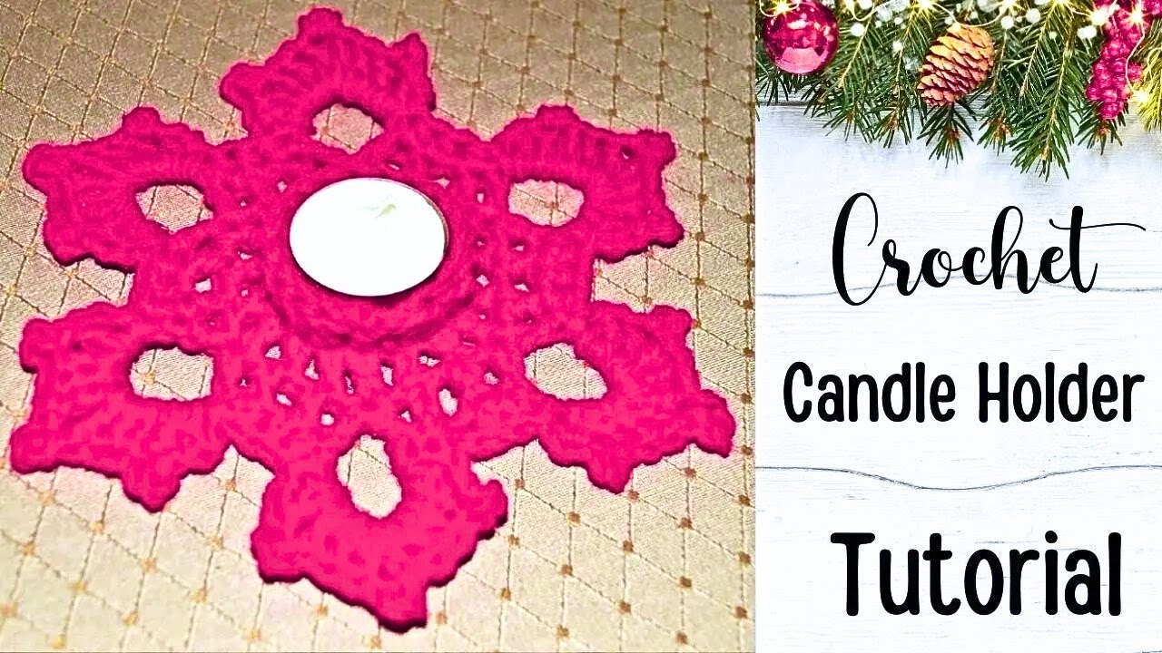 Crochet Tea Light Candle Holder DIY Tutorial for Beginners | Crochet Step-by-Step Guide