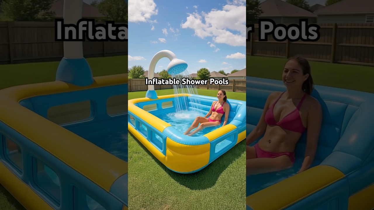 Absolutely loving these inflatable shower pools! 🤯🤯