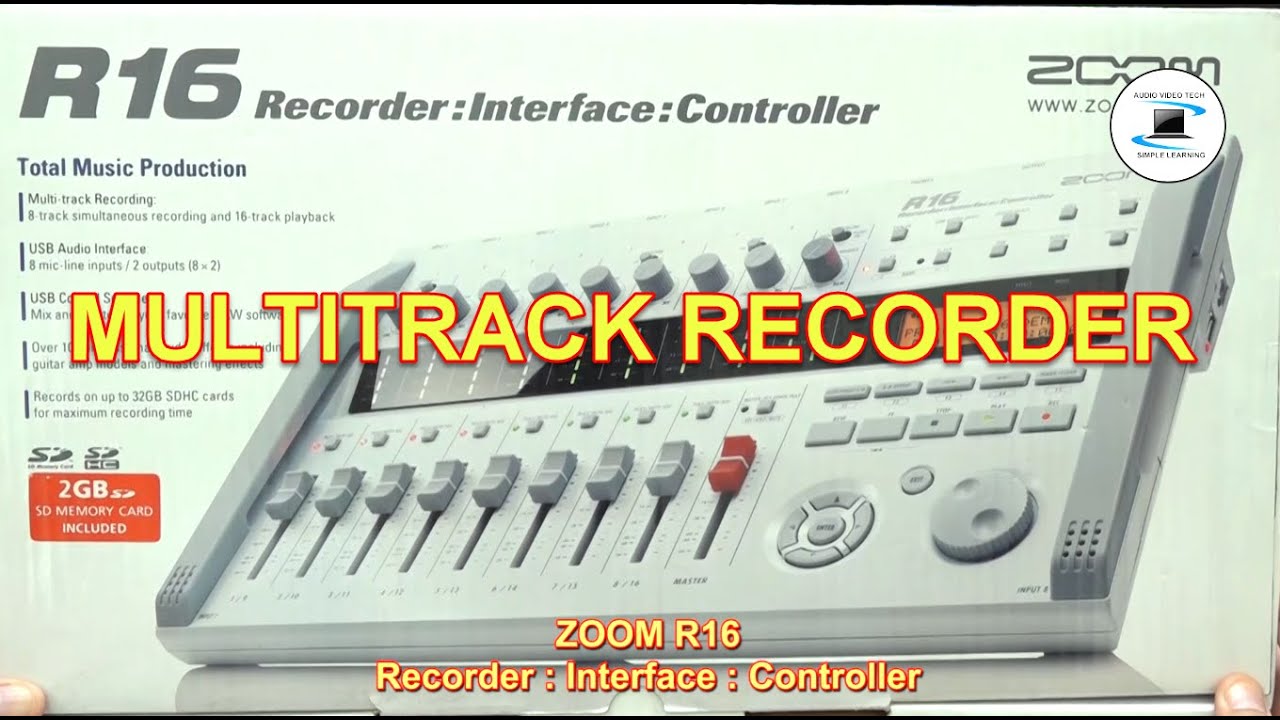 Multitrack Recorder Zoom R16 (Recorder : Interface : Controller) : Unboxing.