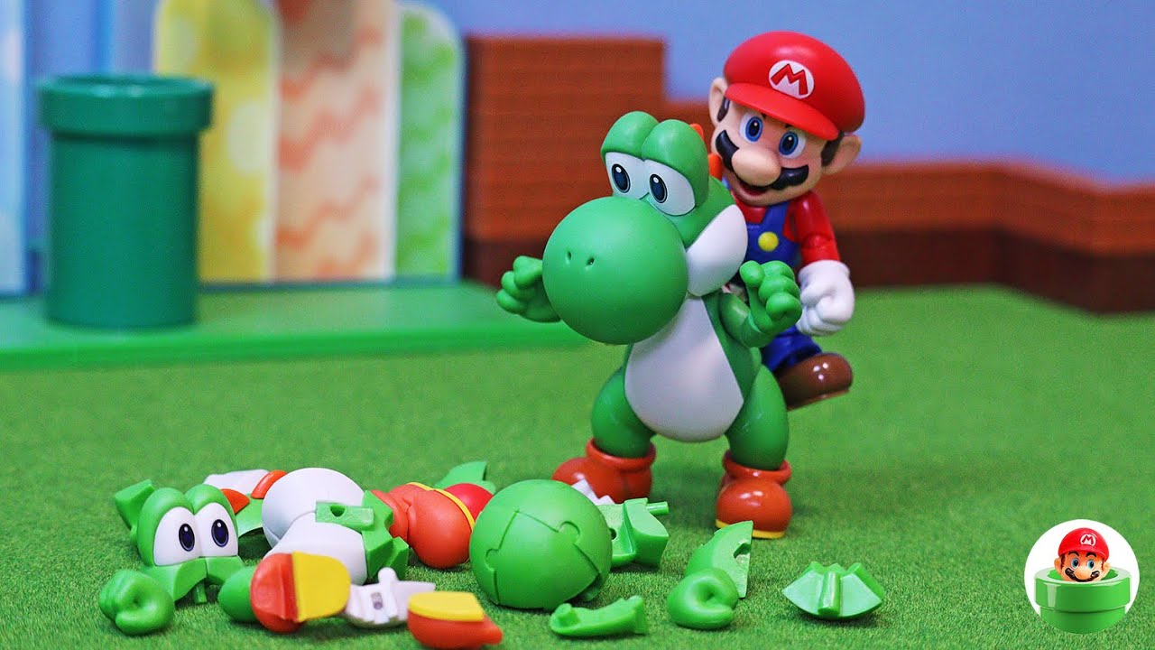 マリオのおもちゃ ヨッシーの体がバラバラ！くむくむパズルを組み立ててみた Super Mario 3D puzzle toys