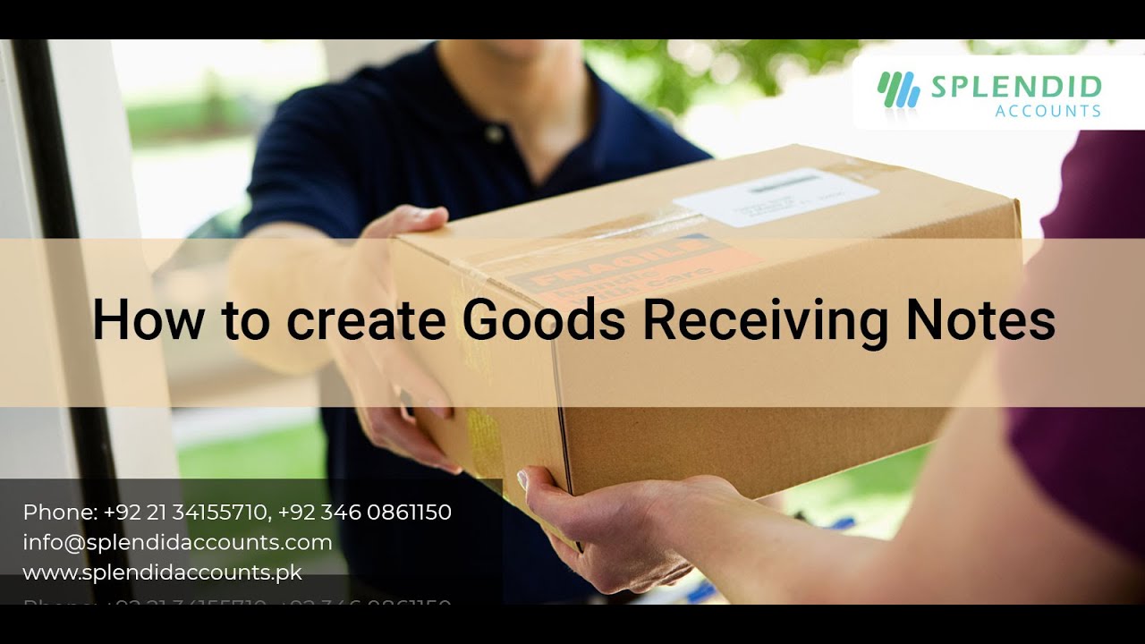 How to create Goods Receiving Note / GRN in Splendid Accounts