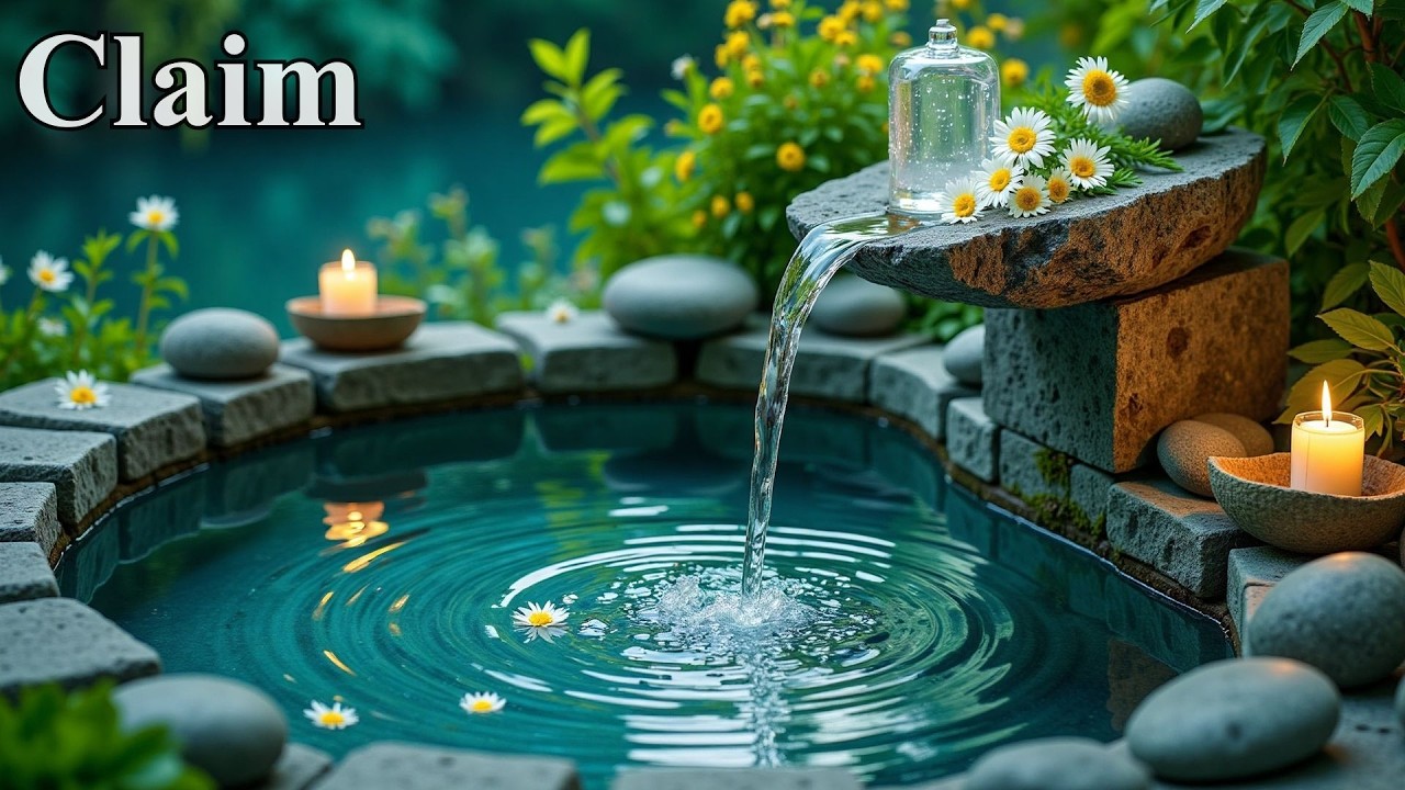Relaxing Music + Bamboo Water Sounds 🍃 Inner Peace and Healing