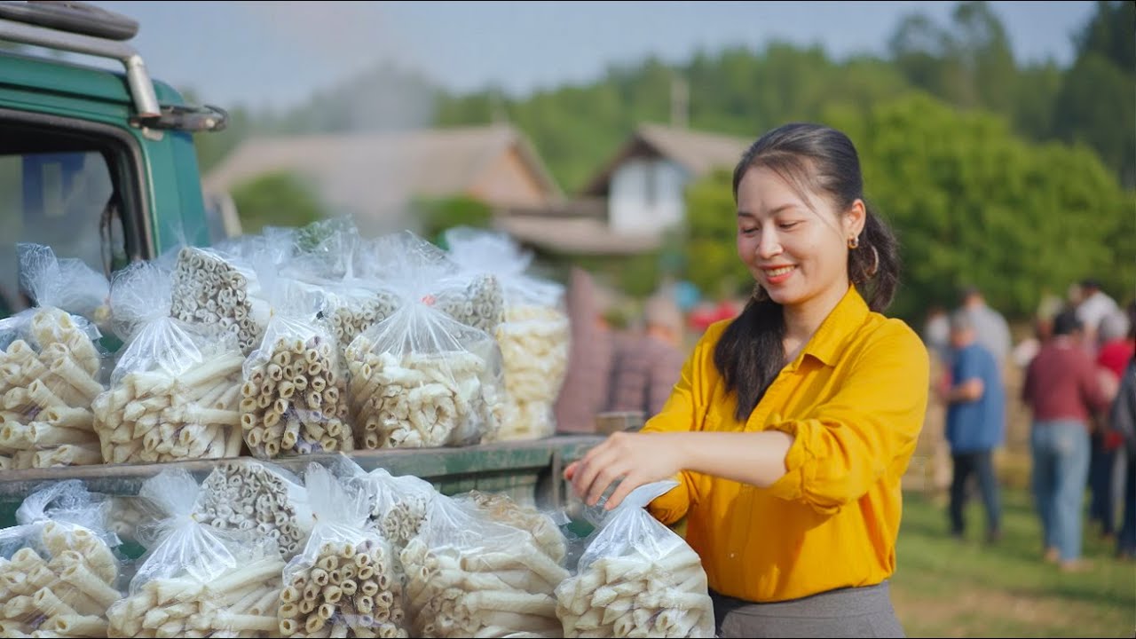 REWIND TIMELAPSE – Make 100+ kg of Puffed Rice Go to Market Sell. Use Truck to Carry Goods to Market