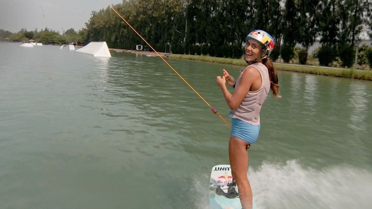 Claudia Pagnini Wakeboard Laps in Thailand