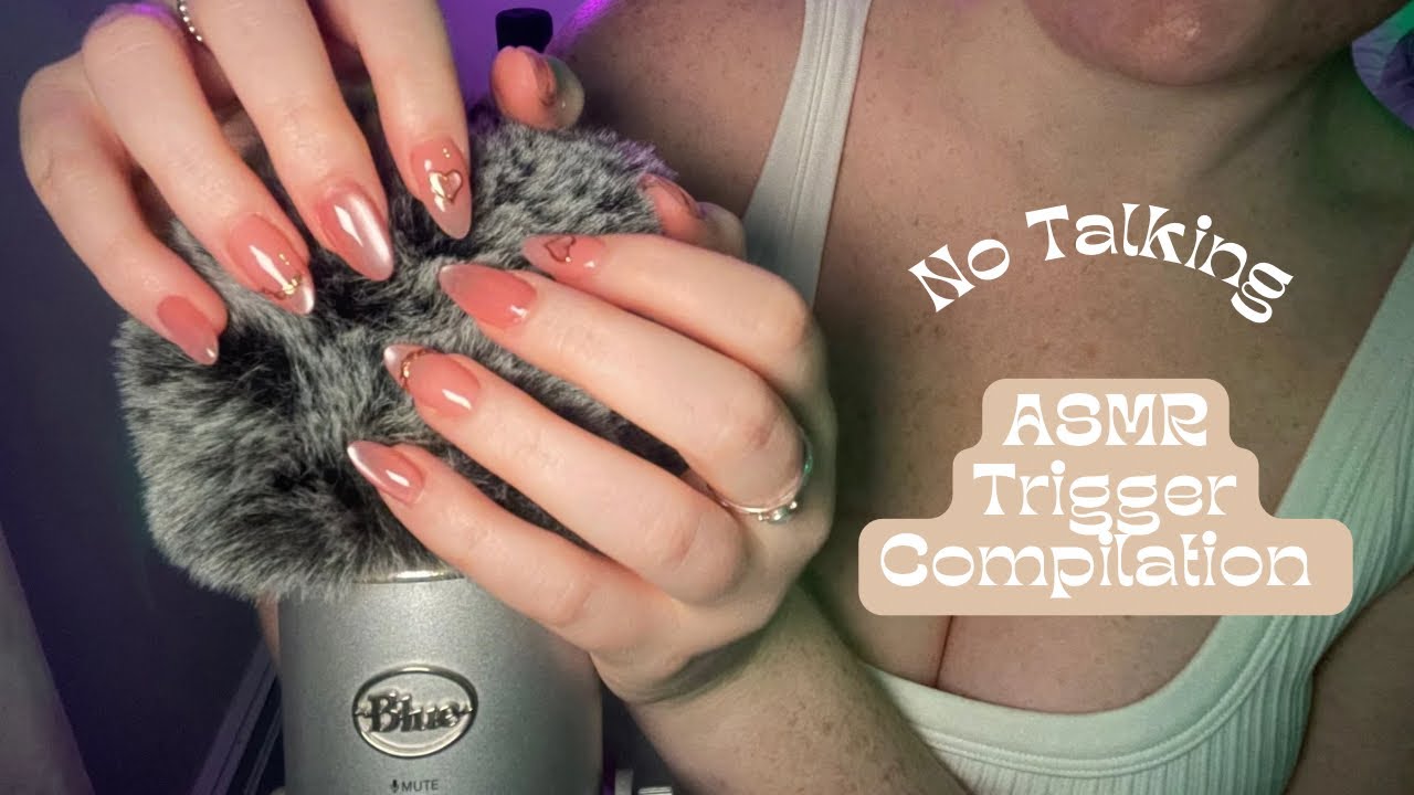 ASMR No Talking Trigger Compilation | Blue Yeti & Dark Lighting 🌒 