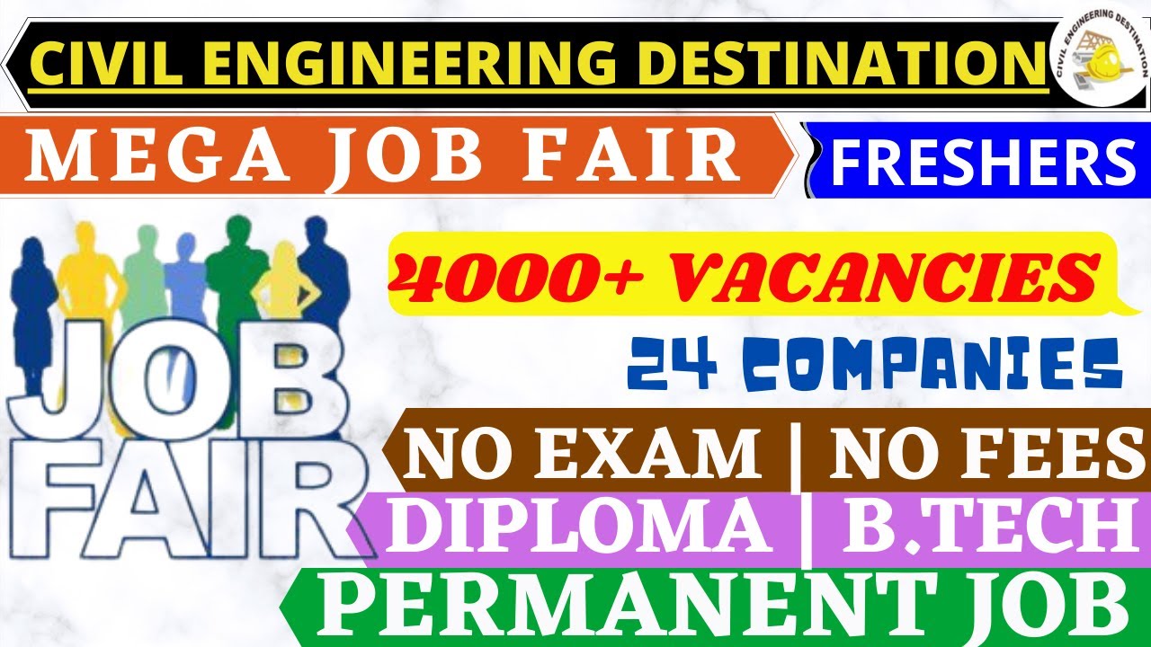 MEGA JOB FAIR 2021 #FRESHERS #4000_VACANIES #RECRUITMENT CIVIL ENGINEER 2021