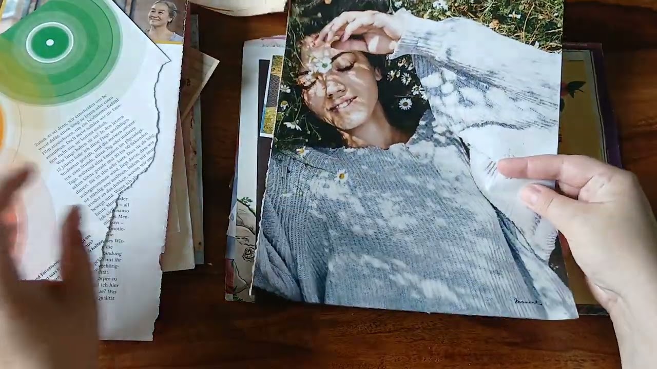Collages dans mon carnet d'automne et Junk Journal