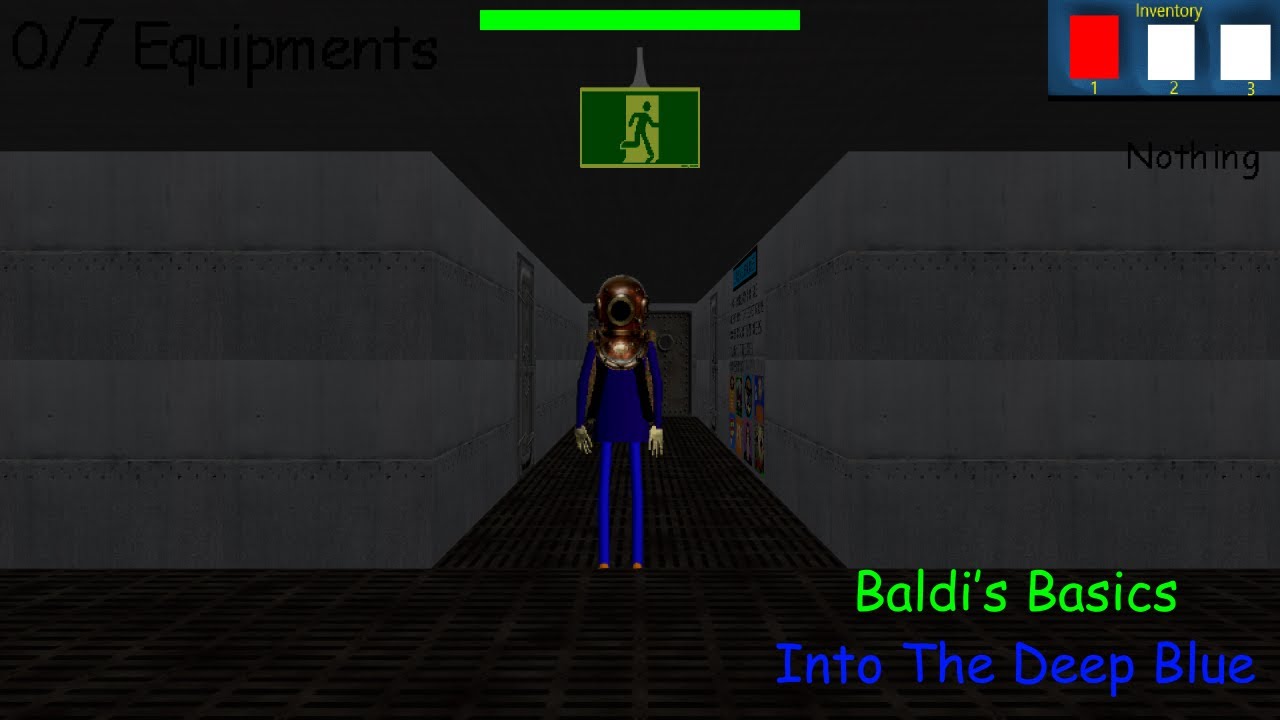 💧INSIDE BALDIS SUBMARINE UNDERWATER! - Baldi's Basics Into The Deep Blue (Baldi's Basics V1.4.1 Mod)