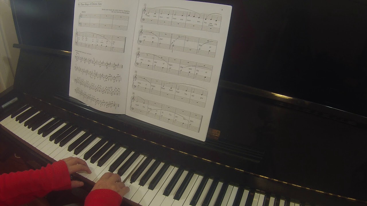 We Three Kings of Orient Are by John Henry Hopkins Alfred's adult piano Merry Christmas Book level 1