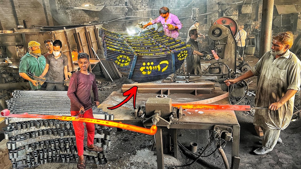 Manufacturing process of Truck Leaf Spring Under Of 30 Skilled Workers in Factory