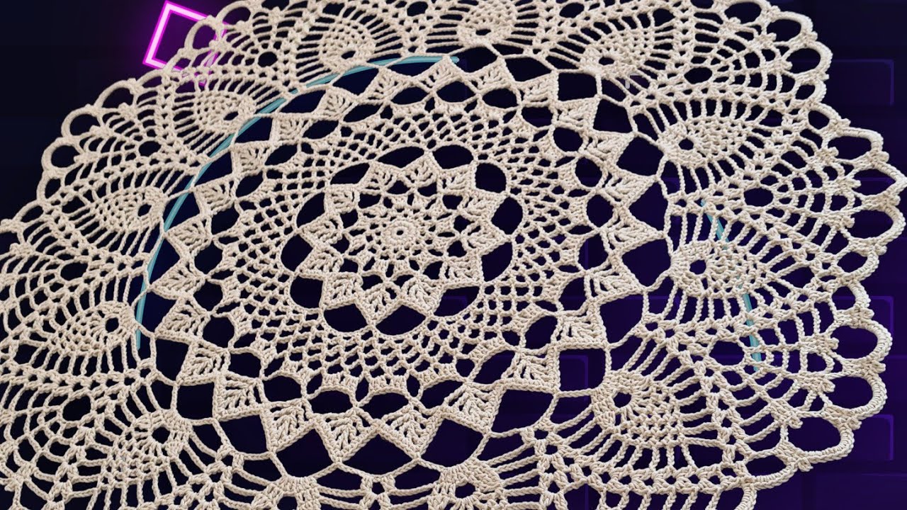 Centro de mesa em crochê delicado 🧶  #crochet #diy 