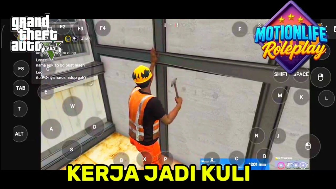 AKU MAIN GTA 5 ROLEPLAY DI HP ANDROID SERVER MOTIONLIFE - BELAJAR JADI KULI 