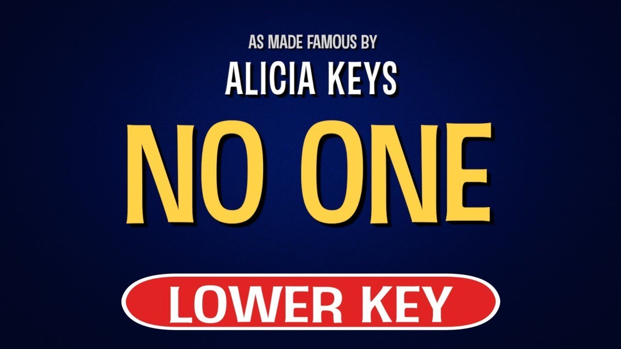 Alicia Keys - No One | Karaoke Lower Key