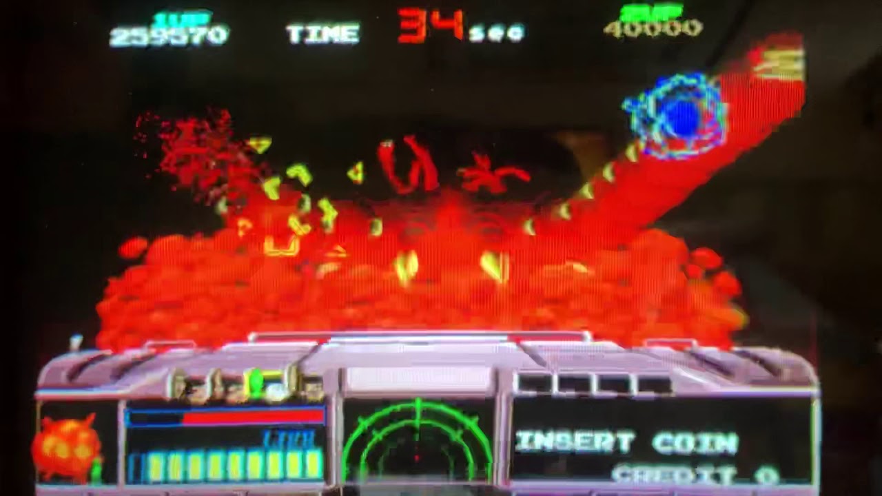 スペースガン  AC版  ノーコンティニュークリア space gun arcade version 1CC