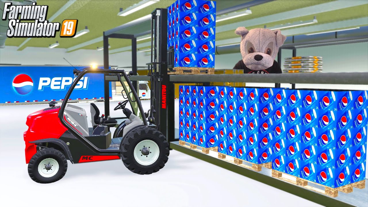 PEPSI DELIVERY TO THE WAREHOUSE IN FS19 (Transportation Pack) FARMING SIMULATOR 19