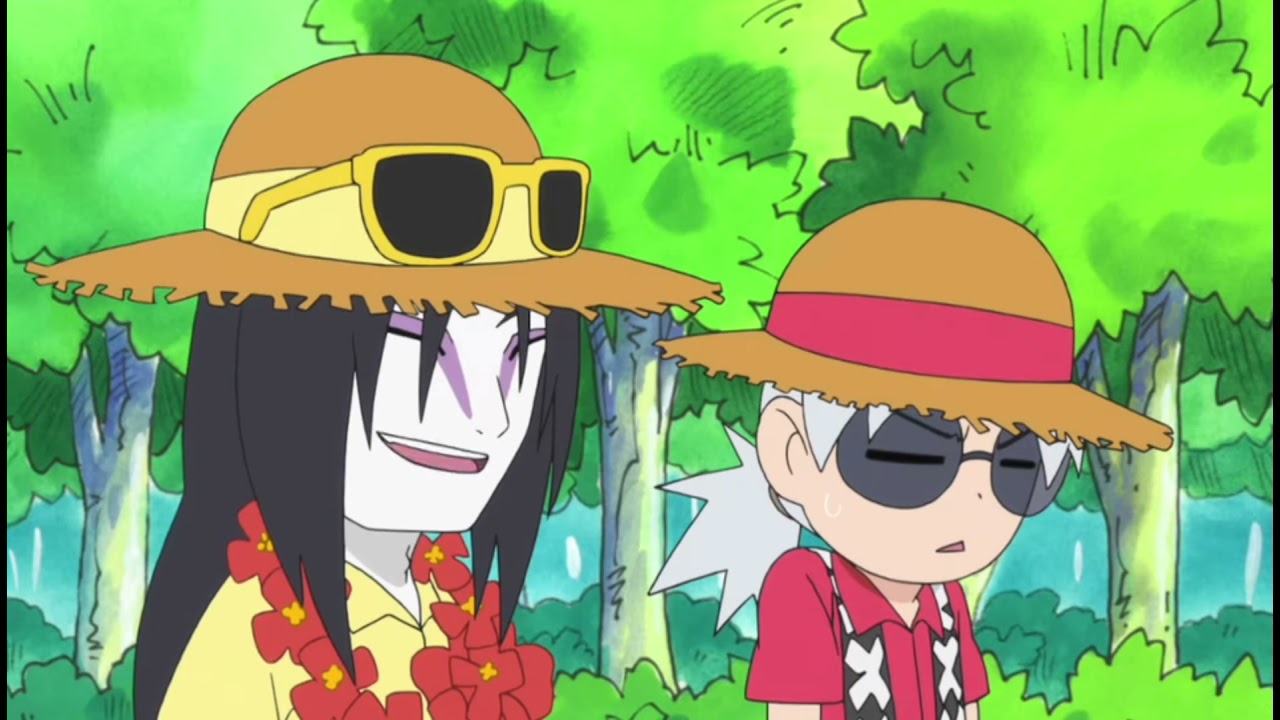 Tourist Orochimaru and Kabuto gets checked by Rock Lee, Tenten and Neji - Rock Lee & His Ninja Pals