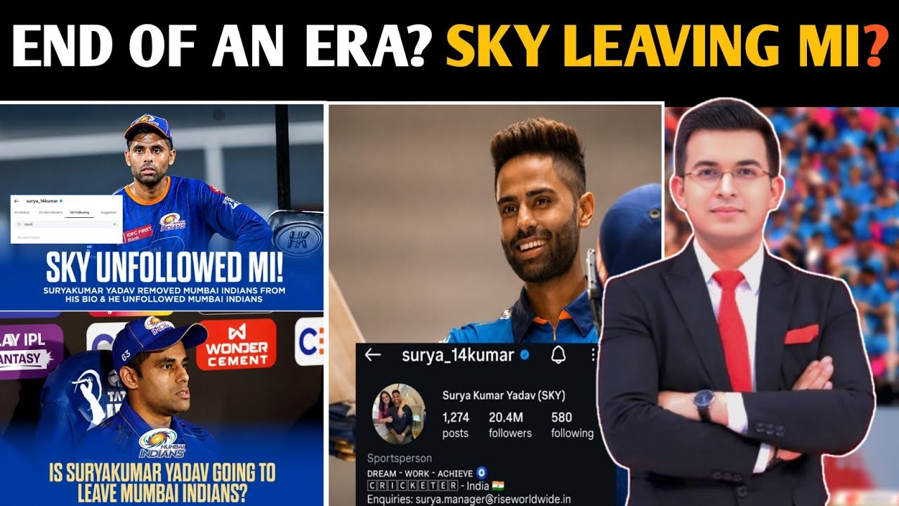 Suryakumar Yadav Unfollows MI! Is the Mumbai Indians Era Finally Over?
