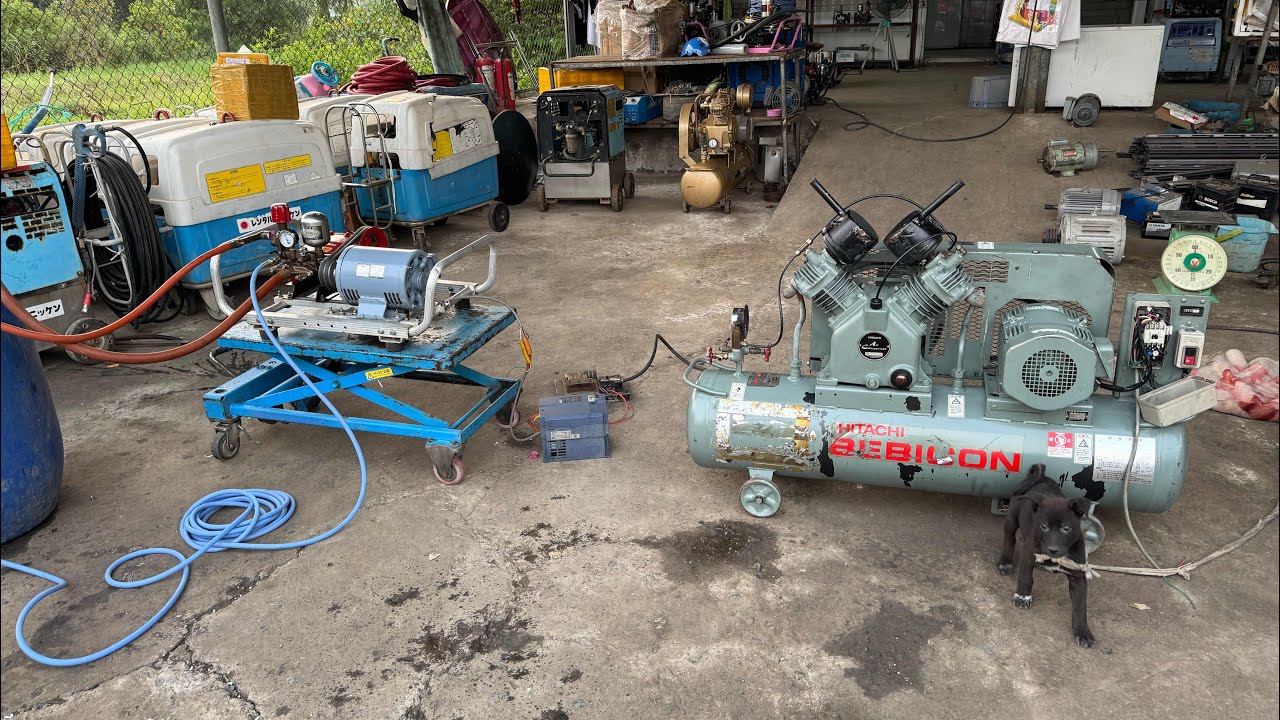 Máy rửa xe ty sứ,bơm hơi hitachi đời cao (20/1/26)