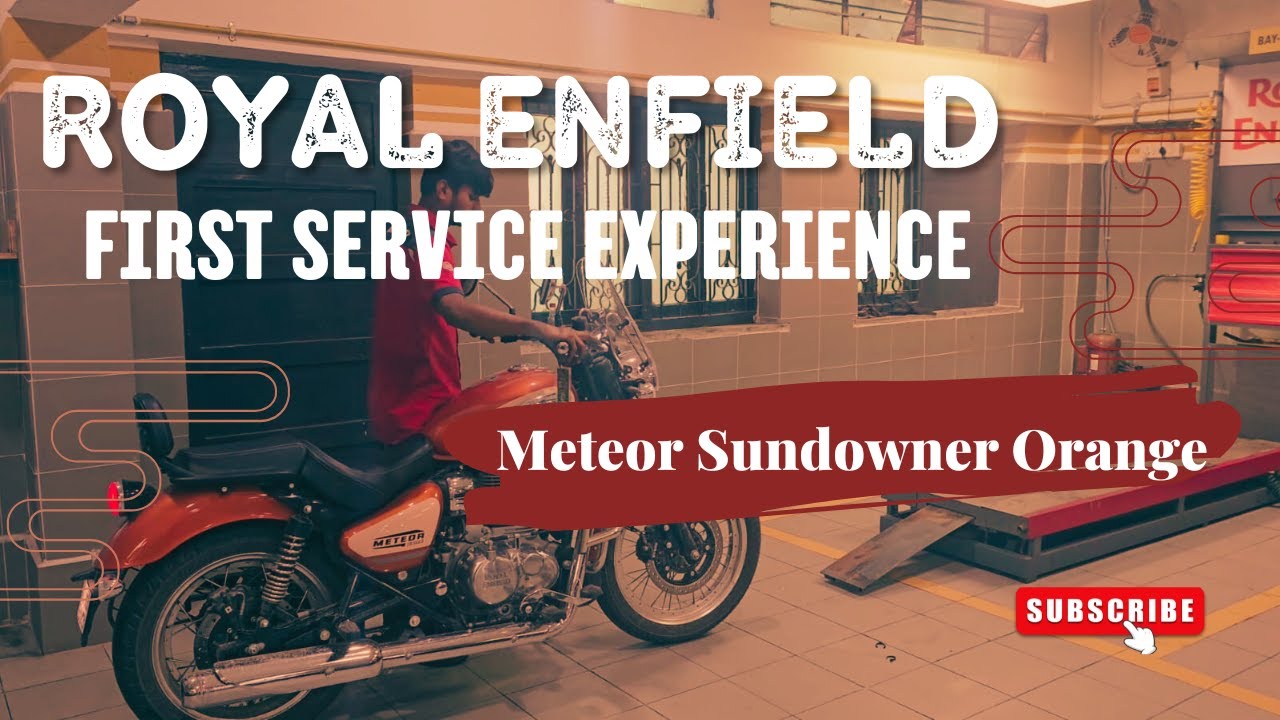 Royal Enfield Meteor First Service Done! 🧡 | Sundowner Orange Edition