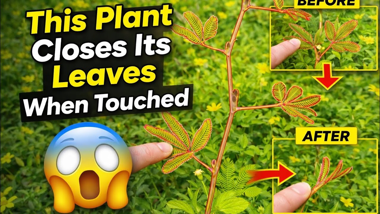 This Plant Closes Its Leaves When Touched 😱