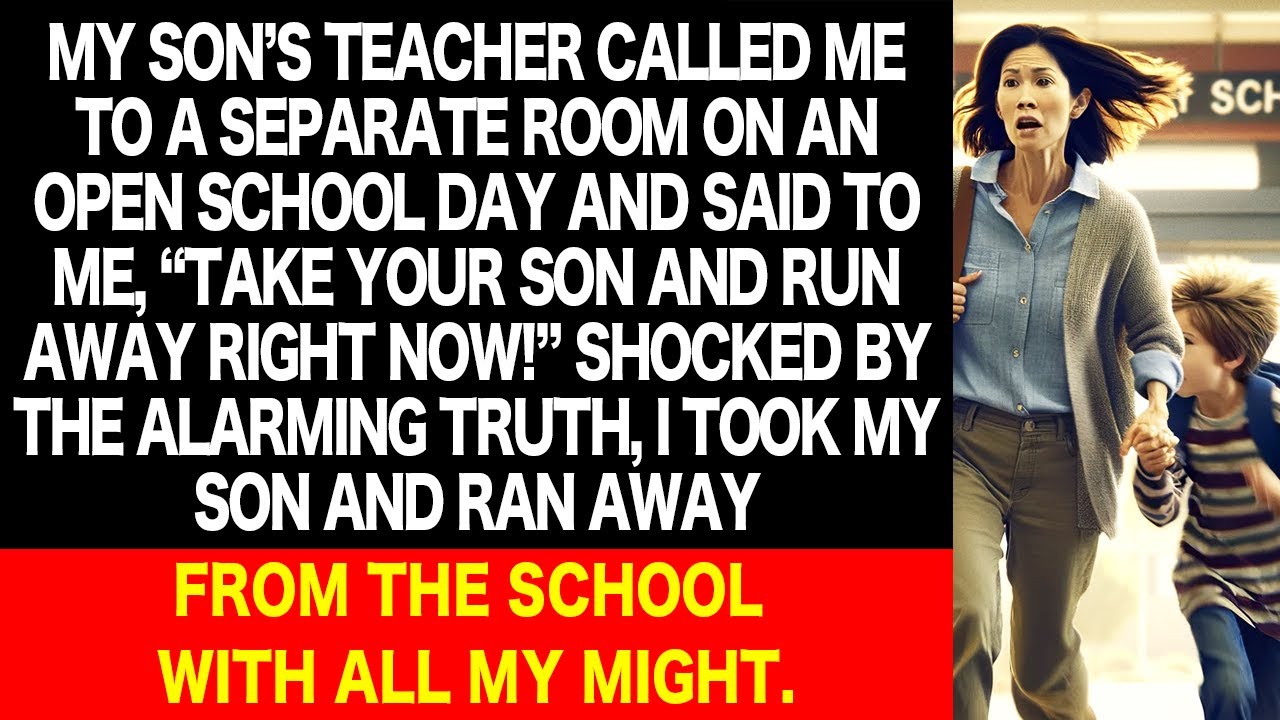 My son's teacher told me to run away with my son and so we did. The shocking truth was revealed...