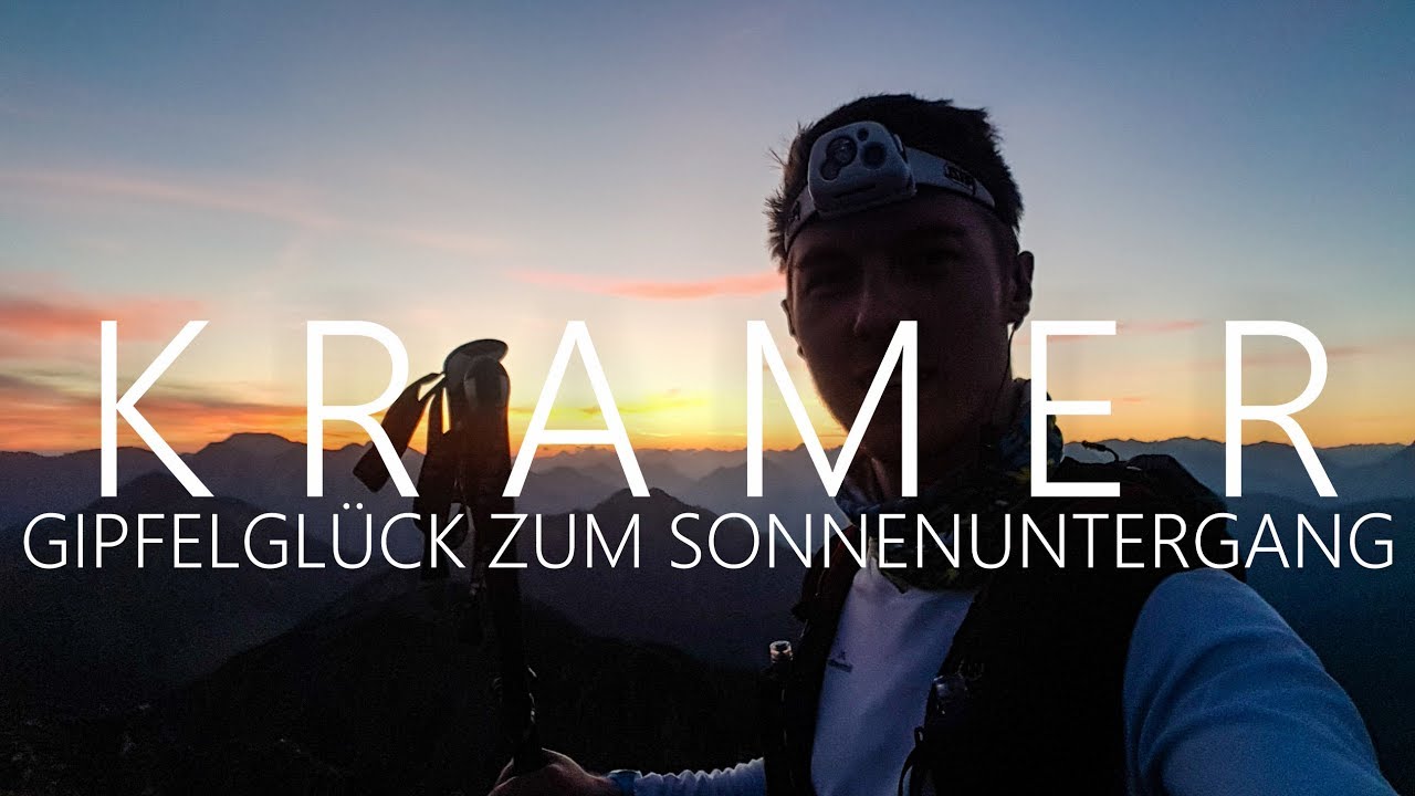 Kramerspitze 1985m - Sonnenuntergang über Garmisch