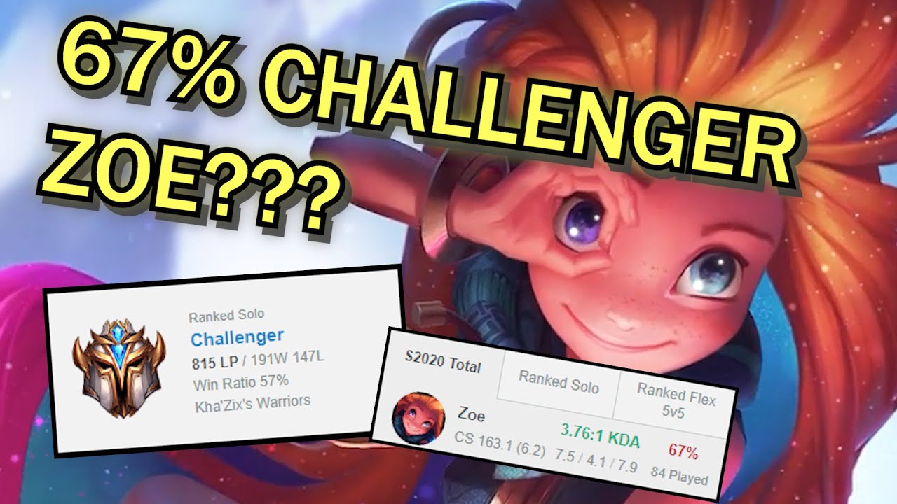 67 PERCENT WINRATE CHALLENGER ZOE!!!?!?!?!?