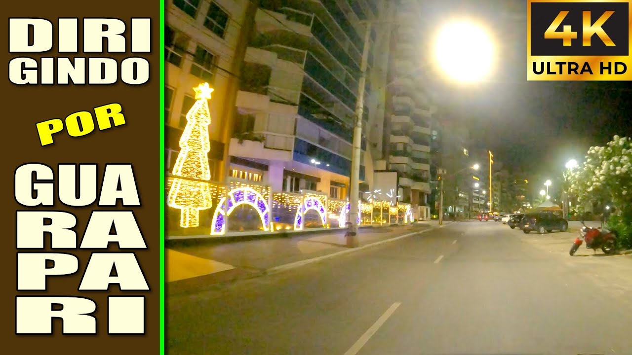 Dirigindo por Guarapari a Noite - Centro, Praia do Morro e Muquiçaba