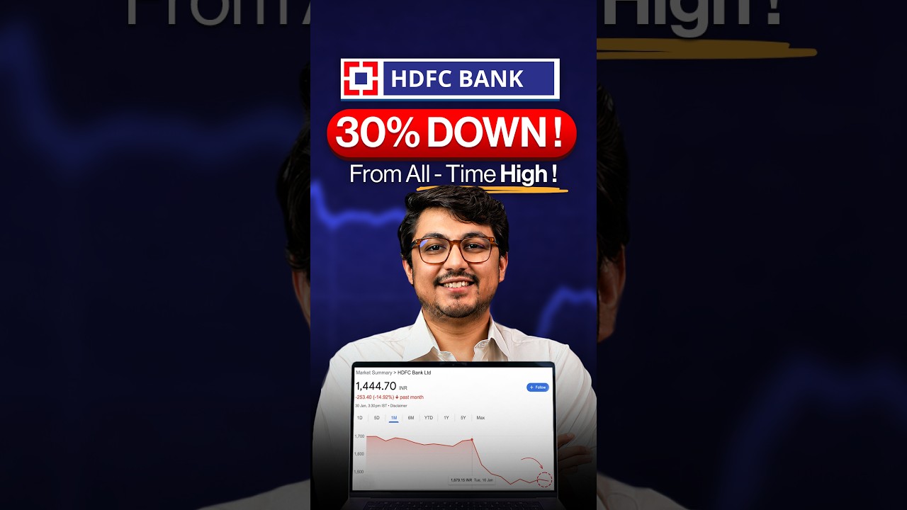 HDFC Bank 30% Down From All-Time High: Key Level to Watch #shorts