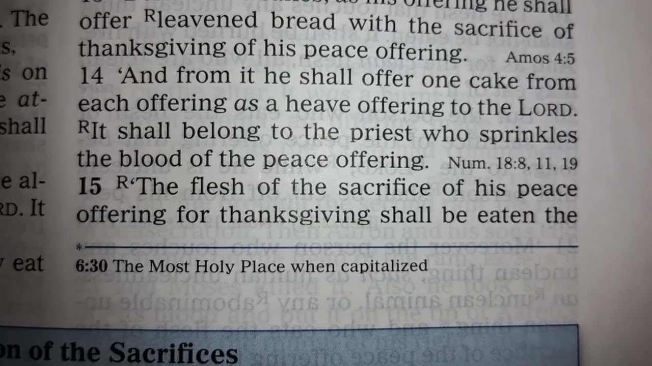 Seventh-day Adventist reads Leviticus 6 and 7 and Matthew 25:1-30.