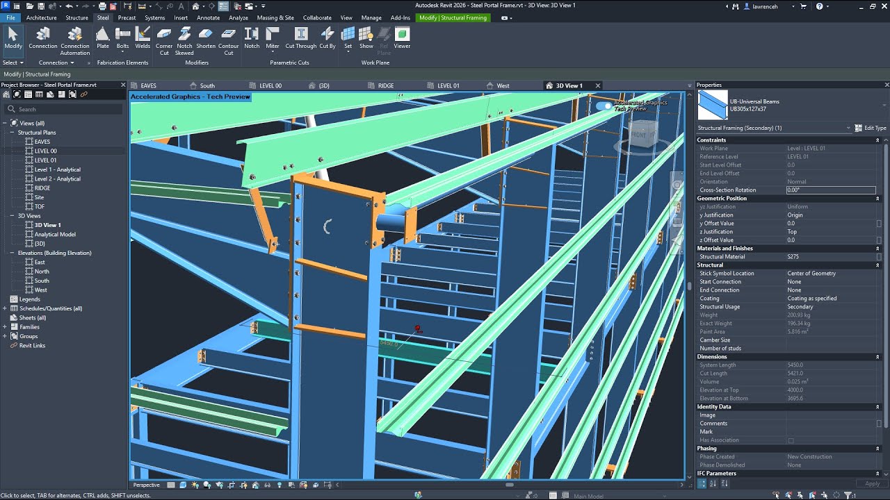 Revit 2026 - Steel Connection Improvements