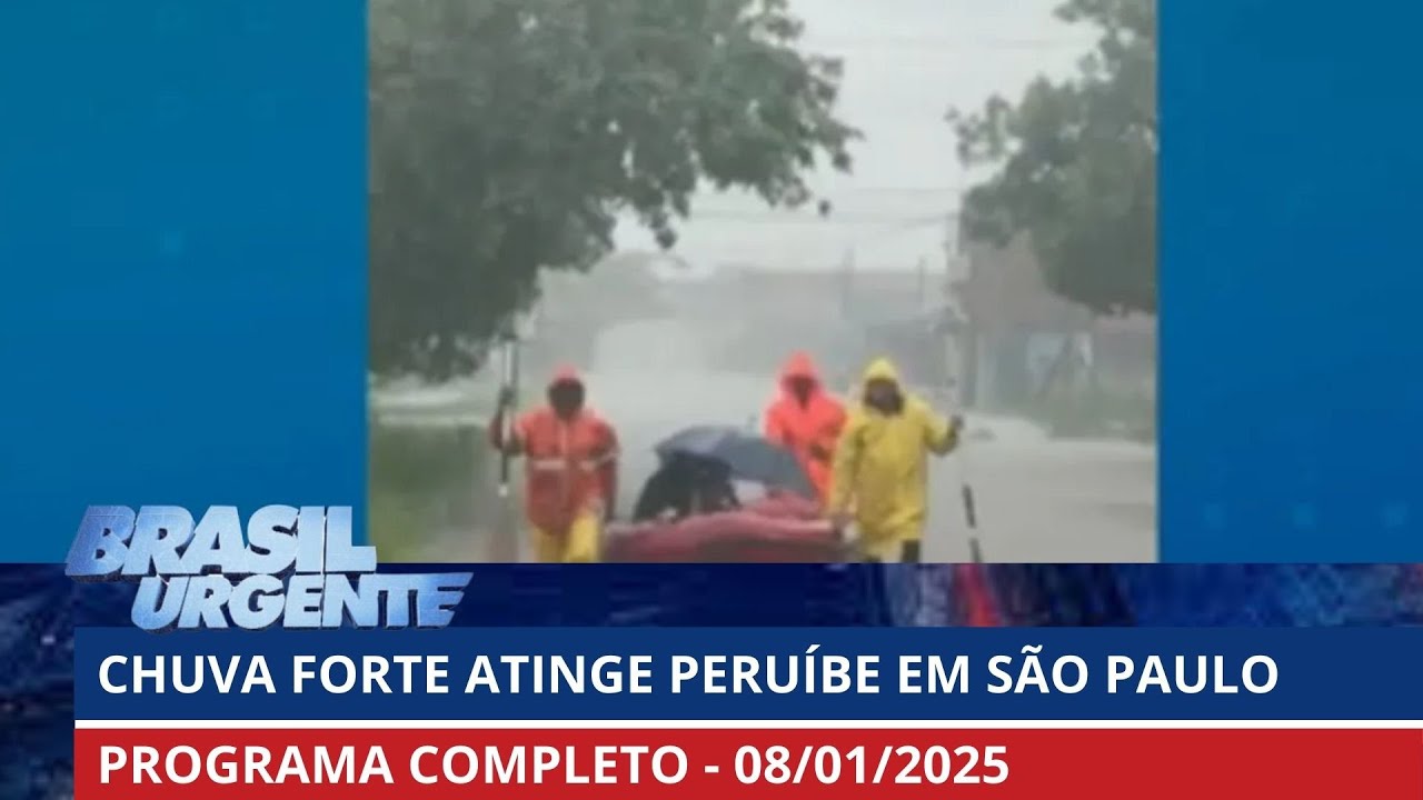 Chuva forte em Peruíbe, no Litoral de SP | Brasil Urgente | PROGRAMA COMPLETO | 07/01/25