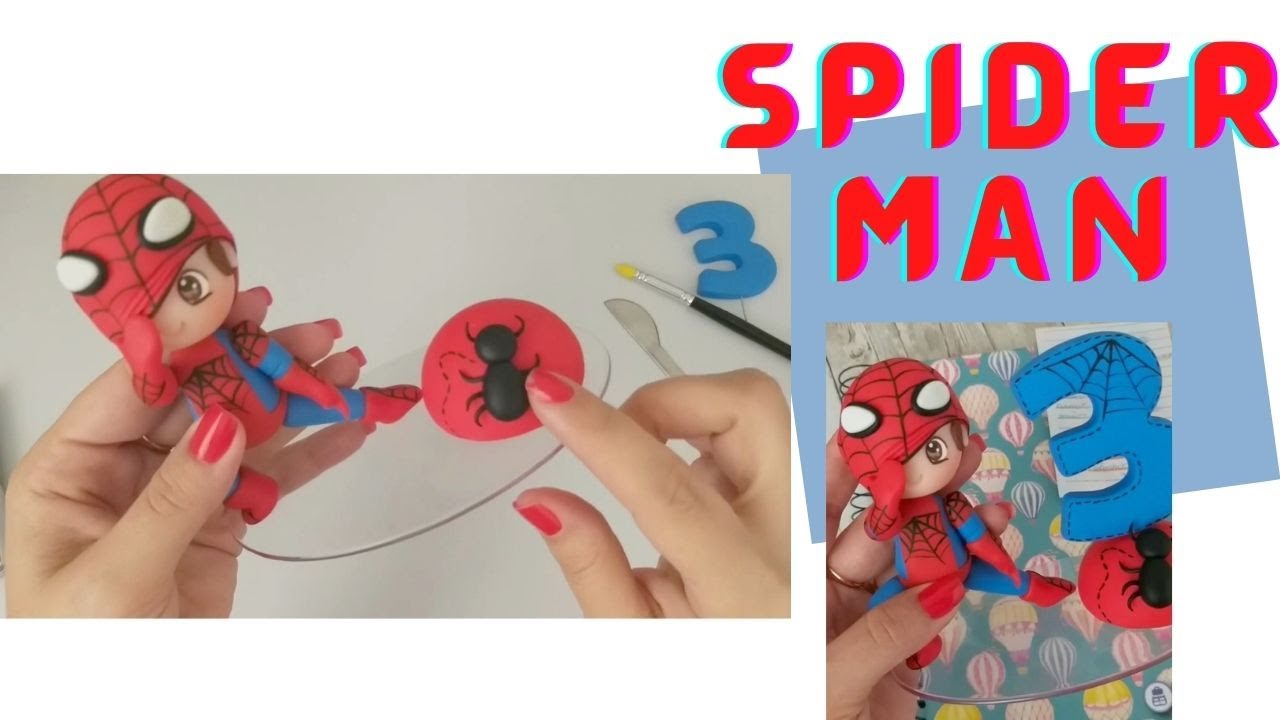 Homem Aranha em (Vela de Biscuit