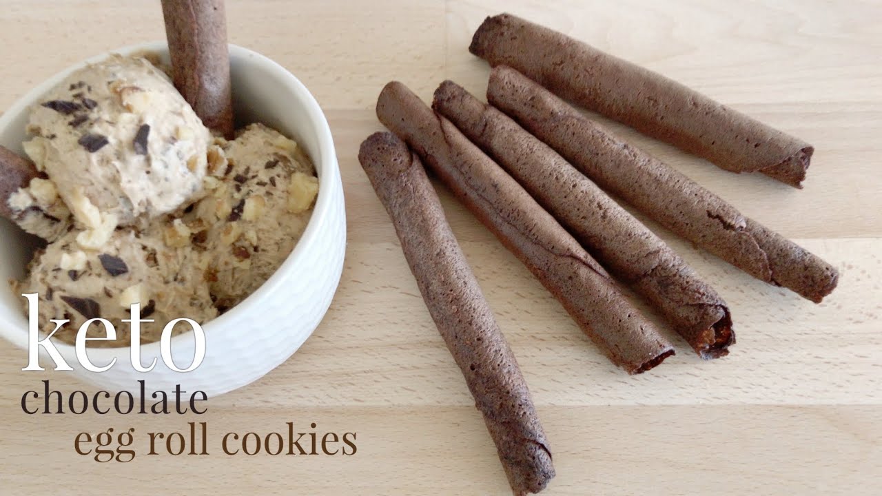 Keto Chocolate Egg Roll Cookies