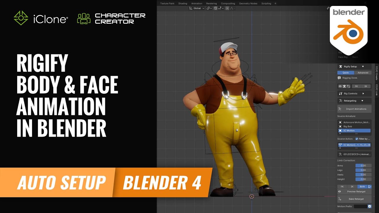 Rigify Body and Face Animation in Blender | iClone 8 Tutorial