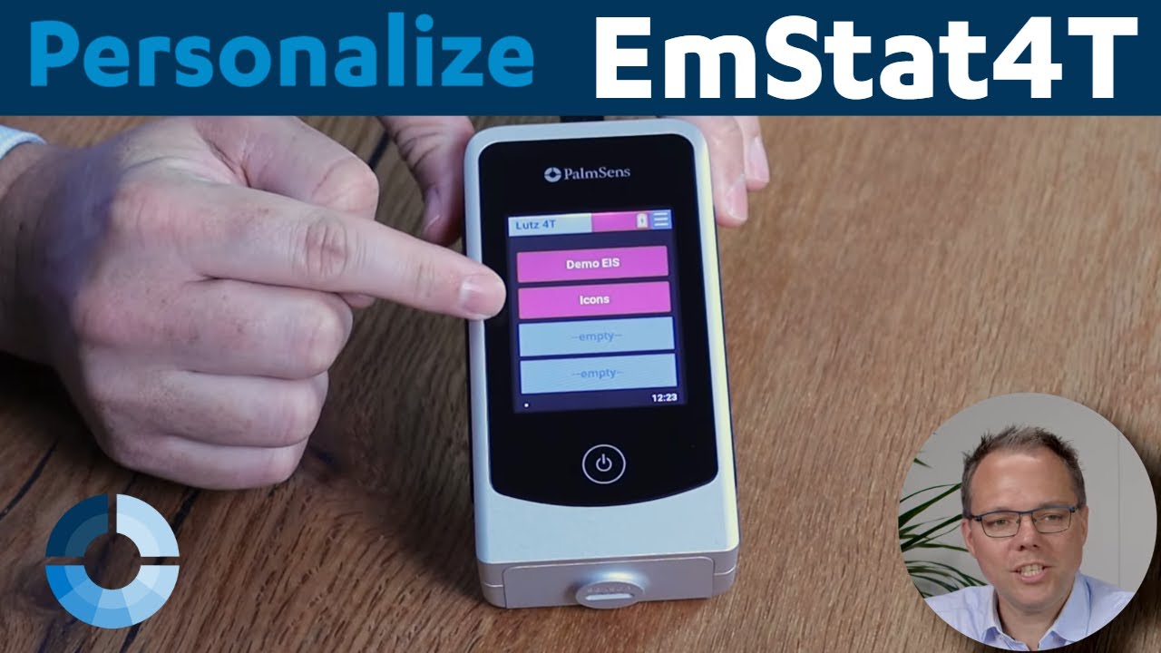 Personalize the EmStat4T touchscreen