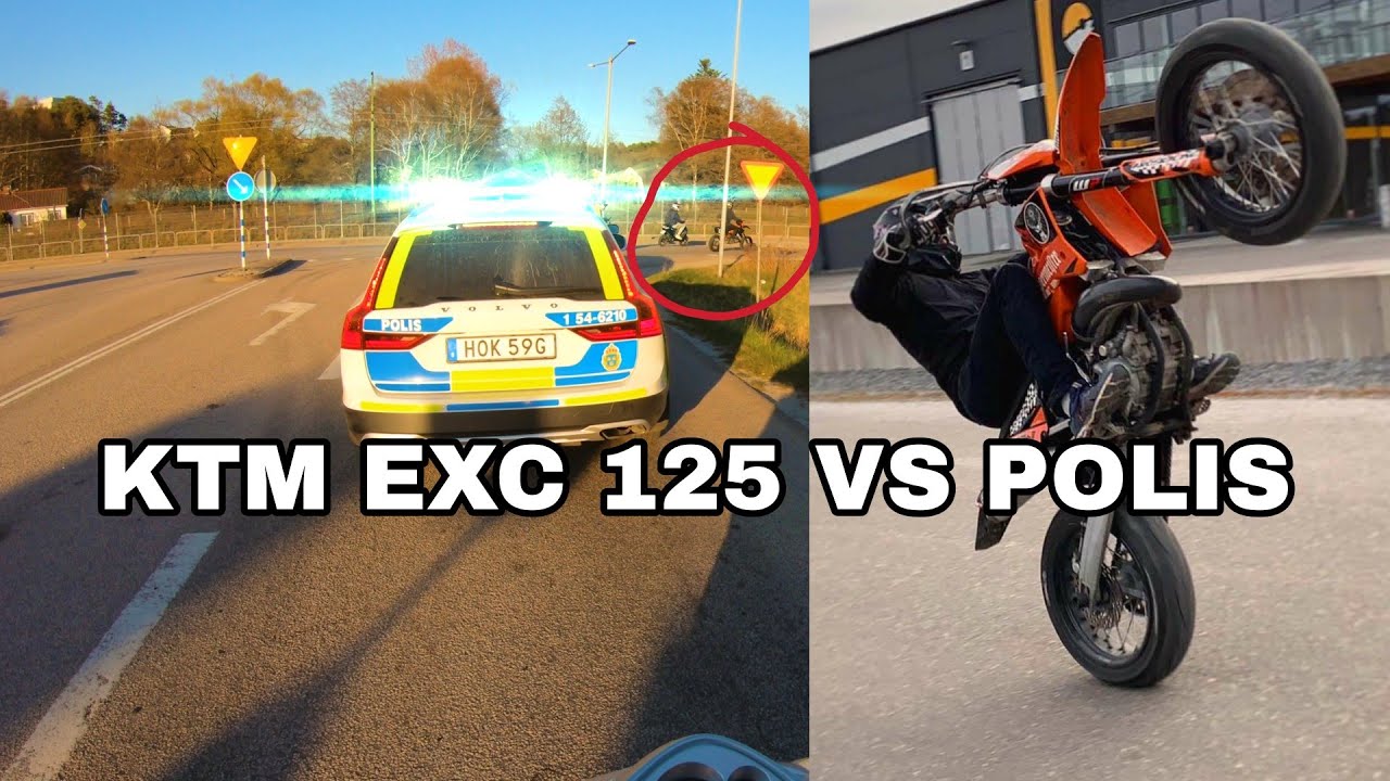 KTM EXC 125 Stannad av polis | del 2 | SVENSK MOTOVLOGG