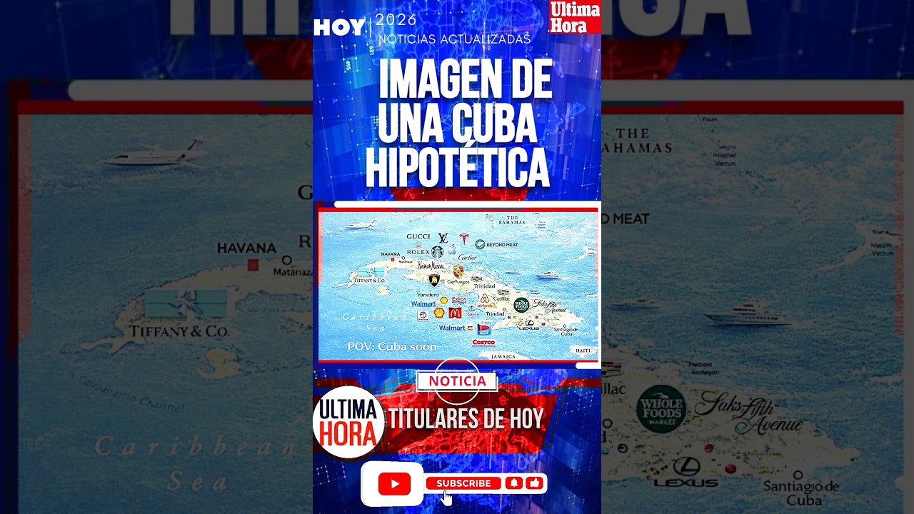 Un meme de CiberCuba con la imagen de una Cuba hipotética llena de marcas internacionales