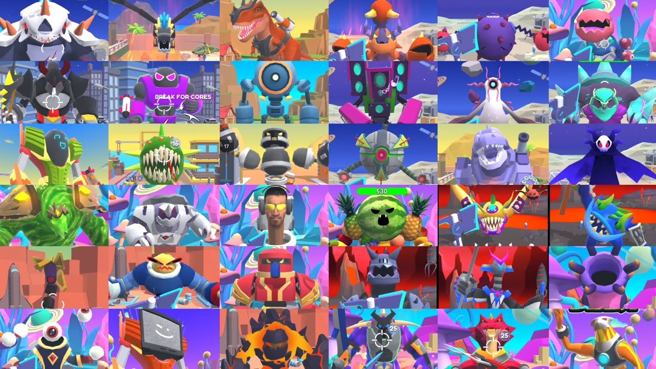 All Monster attack in Mechangelion robot fighting game