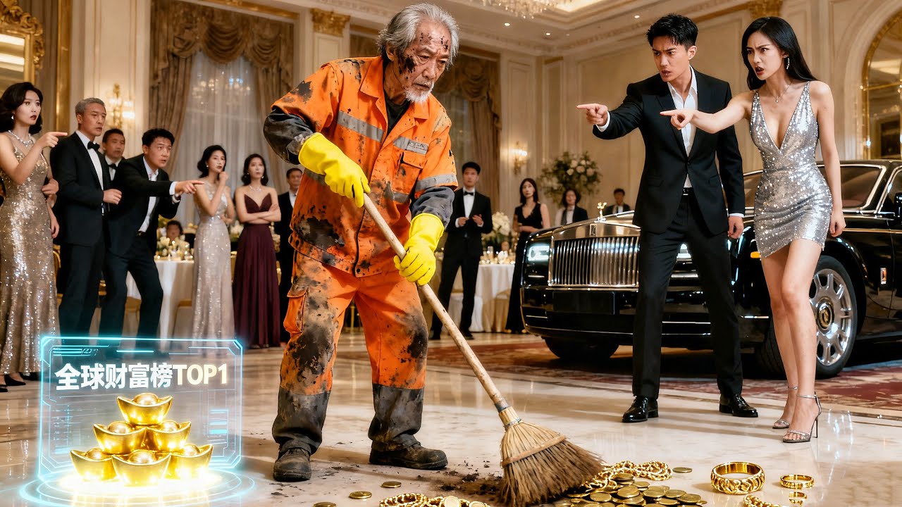 【全集】掃地工父親竟是神庭之主！不孝子嫌他丟臉將其趕出家門，騰龍宴上他意外現身，下秒亮出神主身份震驚全場，兒子兒媳當場嚇癱！#反轉 #爽劇