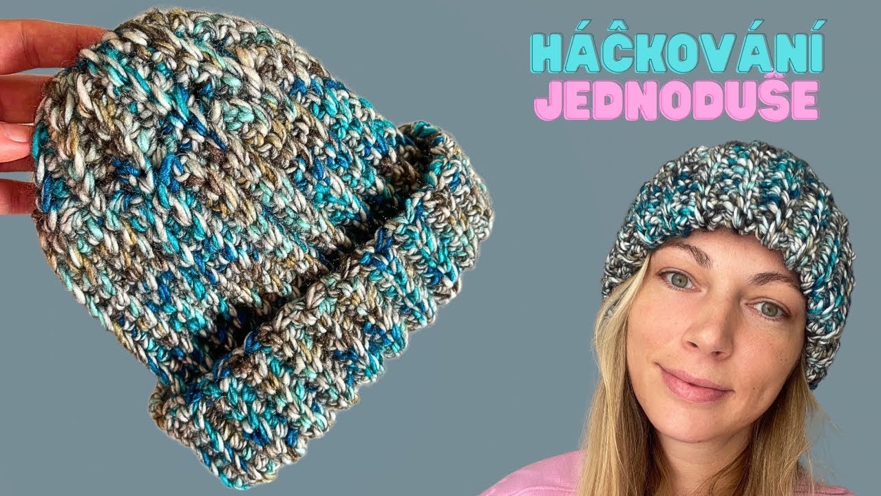 Háčkování-čepice-JEDNODUCHÝ NÁVOD i pro začátečníky