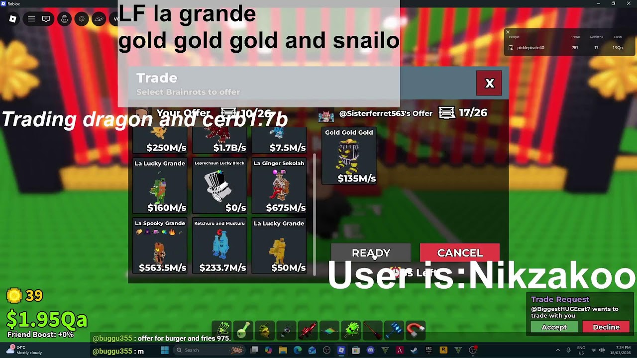Sab trading!