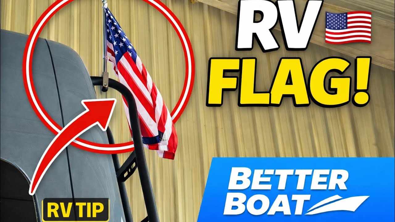 Этот флаг для лодки потрясающе смотрится на моём автодоме 🇺🇸 (Better Boat Review)