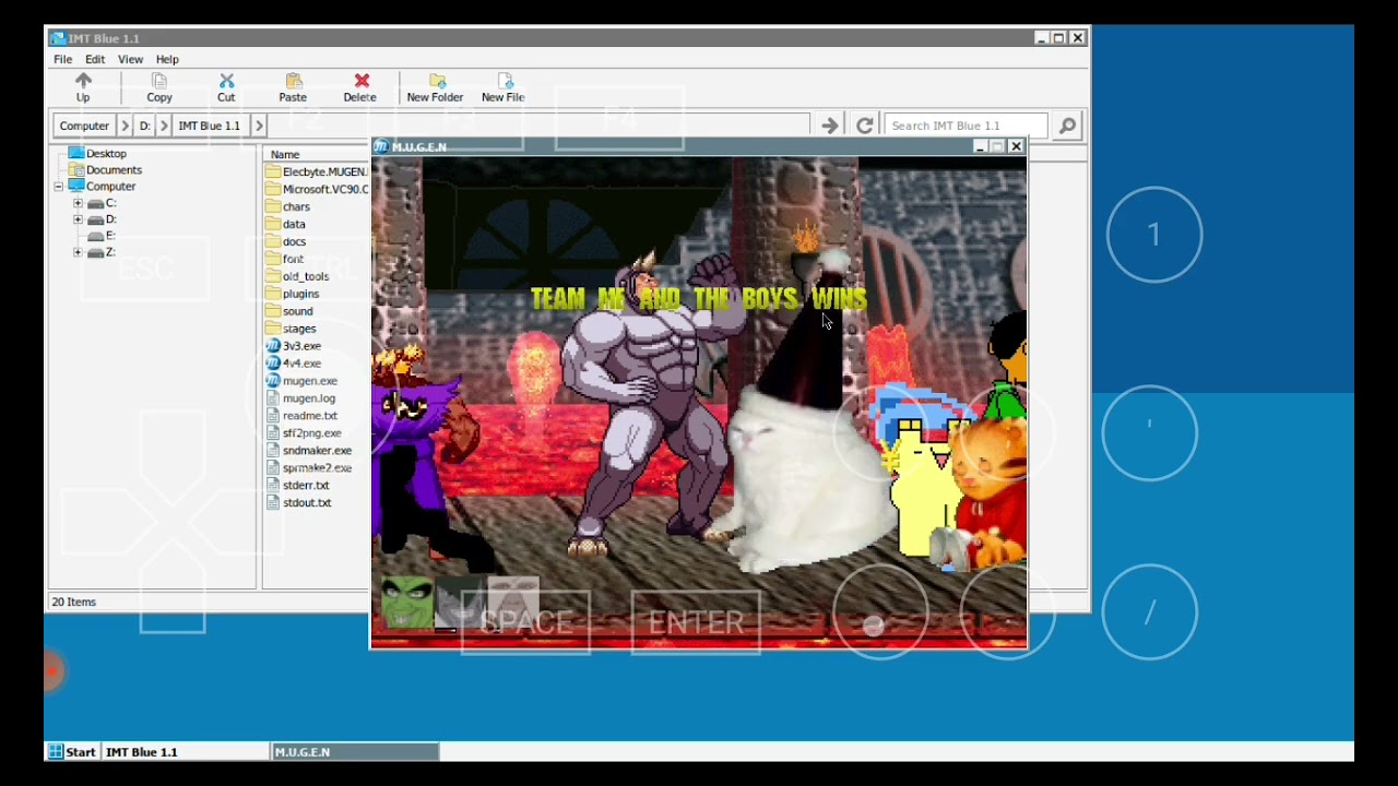 MUGEN: Team Me and The Boys vs Team Blue